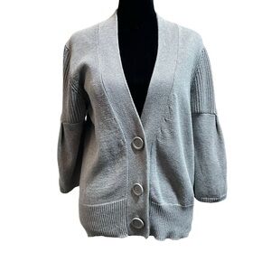 Evie Bell Sleeve Knit Oversize Button Cardigan Women's Size Large